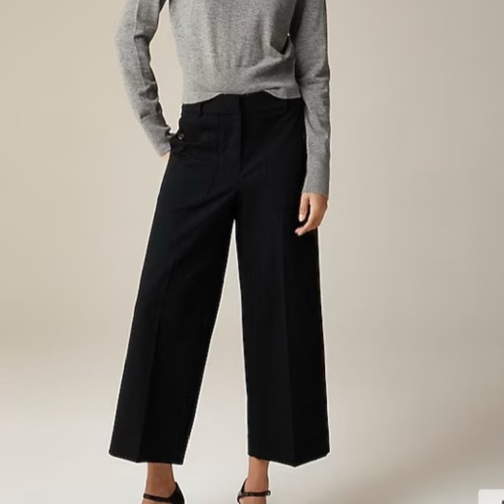 J.CREW Sydney Black Wide-Leg Pants
